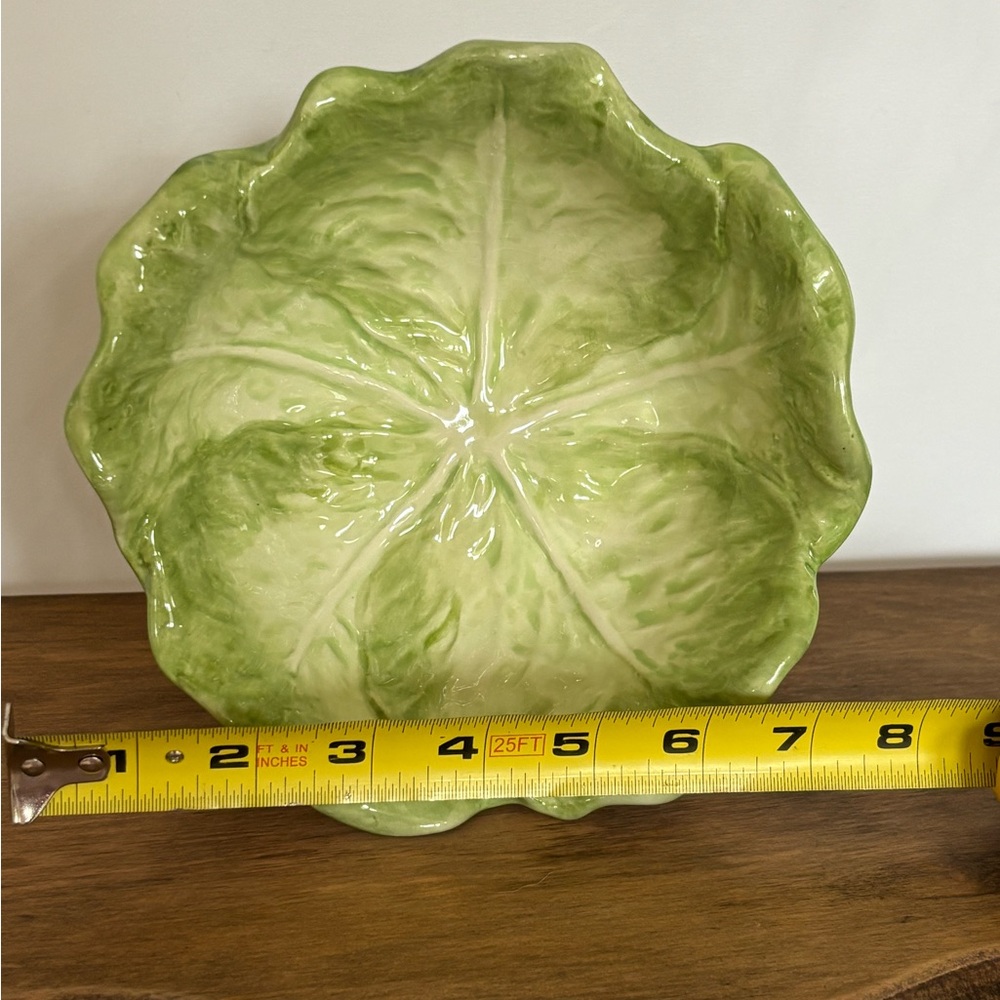 Easter Cabbage and Bunny Pedestal Bowl - Picture 6 of 7